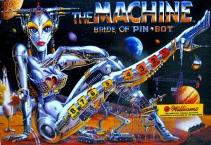 The Machine Bride of Pin bot with PinSound upgrades